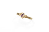 14kt Gold Filled Wire Wrapped Amethyst Ring, Size 10