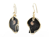 14kt Gold-Filled Wire Wrapped Ammonite Earrings