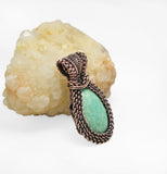 Wire Wrapped Copper Amazonite Necklace