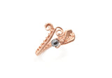 Adjustable Copper Wrapped Ring with Hematite