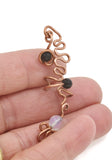 Wire Wrapped Copper Ear Cuff with Onyx and Opalite, Left Ear Cuff