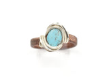 Sterling Silver and Copper Morenci Turquoise Ring, 3 of 3, Size 6.25