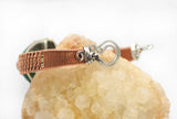 Wire Wrapped Sterling Silver and Copper Chrysocolla Bracelet