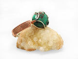 Wire Wrapped Sterling Silver and Copper Chrysocolla Bracelet