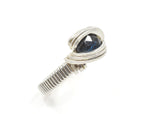 .925 Sterling Silver Wire Wrapped Blue Kyanite Ring Size 6.25