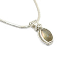Sterling Silver "Mini" Labradorite Pendant, Labradorite Necklace
