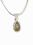 Sterling Silver "Mini" Labradorite Pendant, Labradorite Necklace