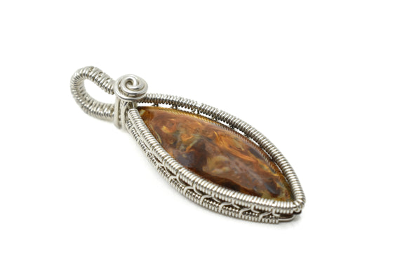 Sterling Silver Wire Wrapped Pietersite Necklace 2/2