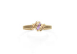 14kt Gold Filled Wire Wrapped Amethyst Ring, Size 10