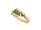 14kt Gold Filled Wire Wrapped Emerald Ring Size 6.25, Zambian Emerald