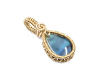 14KT Gold Filled Wire Wrapped Bezel Set Mexican Opal Necklace