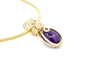 14kt Gold-filled Mini Amethyst Necklace