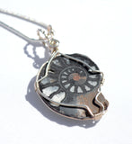 Ammonite Pendant, Sterling Silver Wire Wrapped Ammonites, Wire Wrapped Fossils