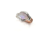 Sterling Silver and Copper Wire Wrapped Moonstone Ring