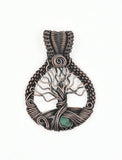 Copper Tree of Life with Turquoise at the Roots