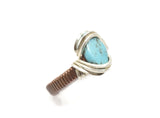Sterling Silver and Copper Morenci Turquoise Ring, 3 of 3, Size 6.25