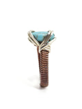 Sterling Silver and Copper Morenci Turquoise Ring, 3 of 3, Size 6.25