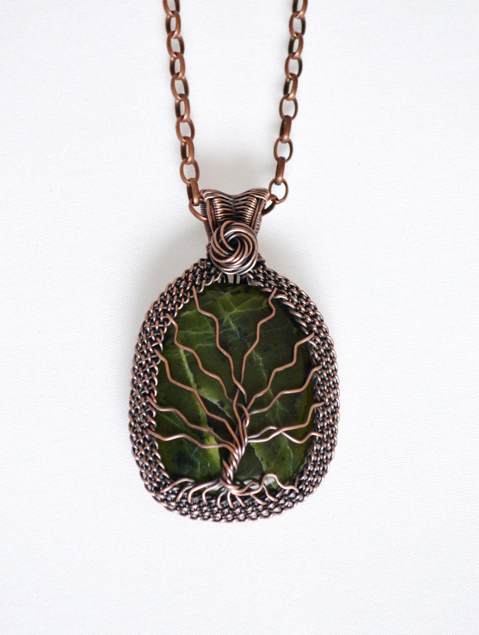 copper jade plant Copper Wire Wrapped Tree of Life Pendant on Nephrite Jade, Tree of Lif – Ischa's Treasure Chest
