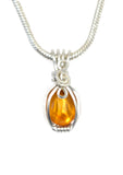 Sterling Silver "Mini" Amber Pendant, Amber Necklace