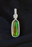 Wire Wrapped Sterling Silver Ammolite Necklace