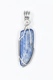 Sterling Silver Wire Wrapped Kyanite, Kyanite Pendant 1 of 2