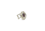 Mini Wire Wrapped Sterling Silver Ear Cuff with Garnet, Right or Left Ear Cuff
