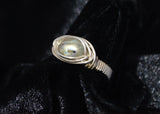 Intricate Sterling Silver Wire Wrapped Labradorite Ring, Sterling Silver Wire Wrapped Rings
