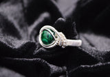 Sterling Silver Wire Wrapped Malachite Ring