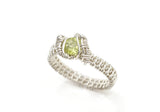 Sterling Silver Wire Wrapped Peridot Ring
