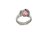 Sterling Silver Wire Wrapped Spessartite Garnet Ring