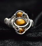 Sterling Silver Multi-Stone Tiger's Eye Ring